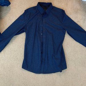 Men's H&M Slim Fit Navy Blue Medium Long Sleeve